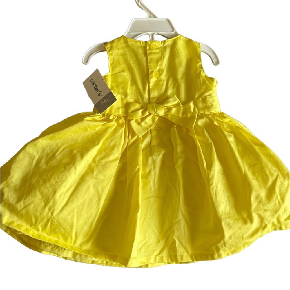 Carters baby girl yellow dress size 6m - Picture 5 of 5